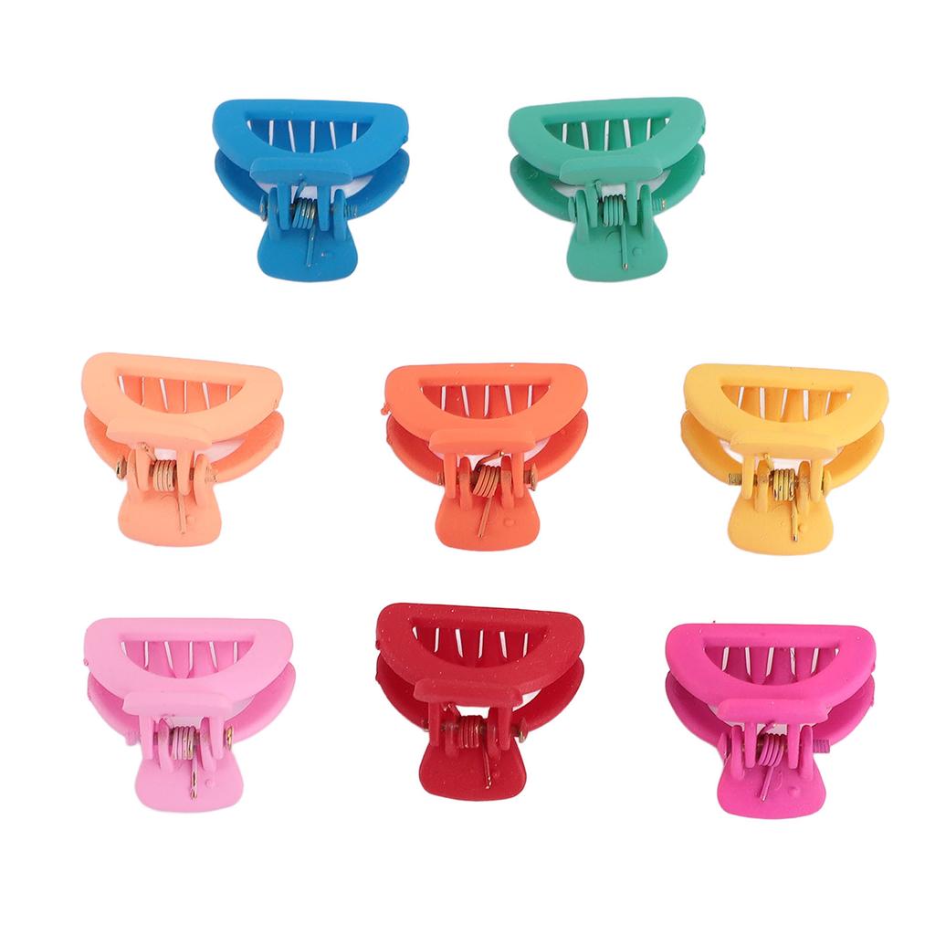 100pcs Mini Hair Clip Curved Moon Shaped Mixed Color Strong Grip Cute Tiny Hair Claw Clip for Ponytail Fine Hair
