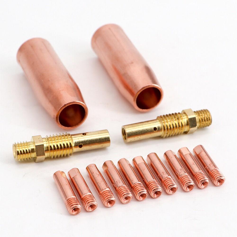 14pcs 0.035" MIG Welding for 100L Contact Tip Gas Diffuer Nozzle For M3