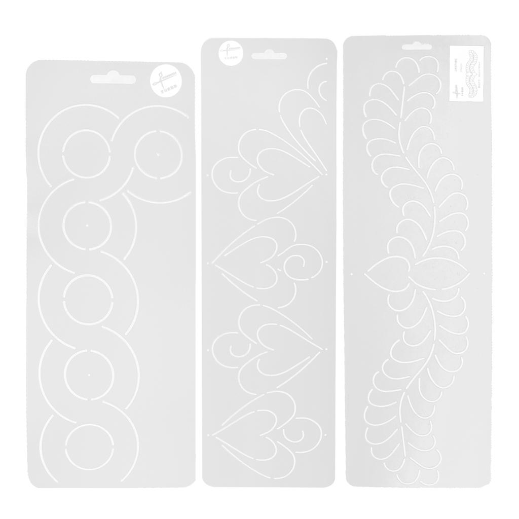 1 X Plastic Quilting Stencil Leaf Background DIY