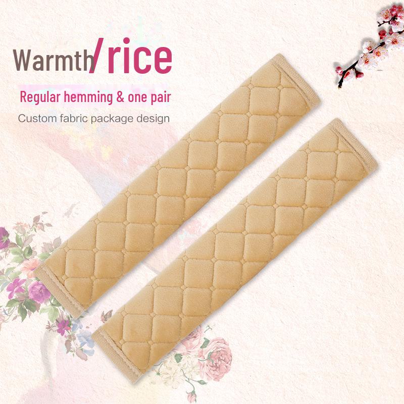 Prodloužený zimní plyšový pár ramenních krytů bezpečnostních pásů do auta: Teplý a pohodlný upgrade od výrobce