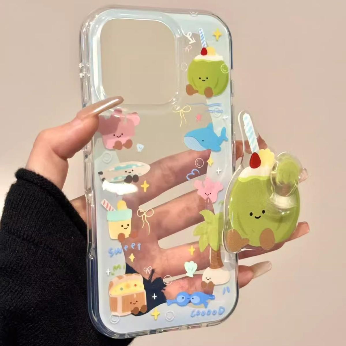 

Whale Coconut for Apple 16 Phone Case for IPhone 15 Promax Cartoon 14 Plus New 13 Full Pack For Apple 16E