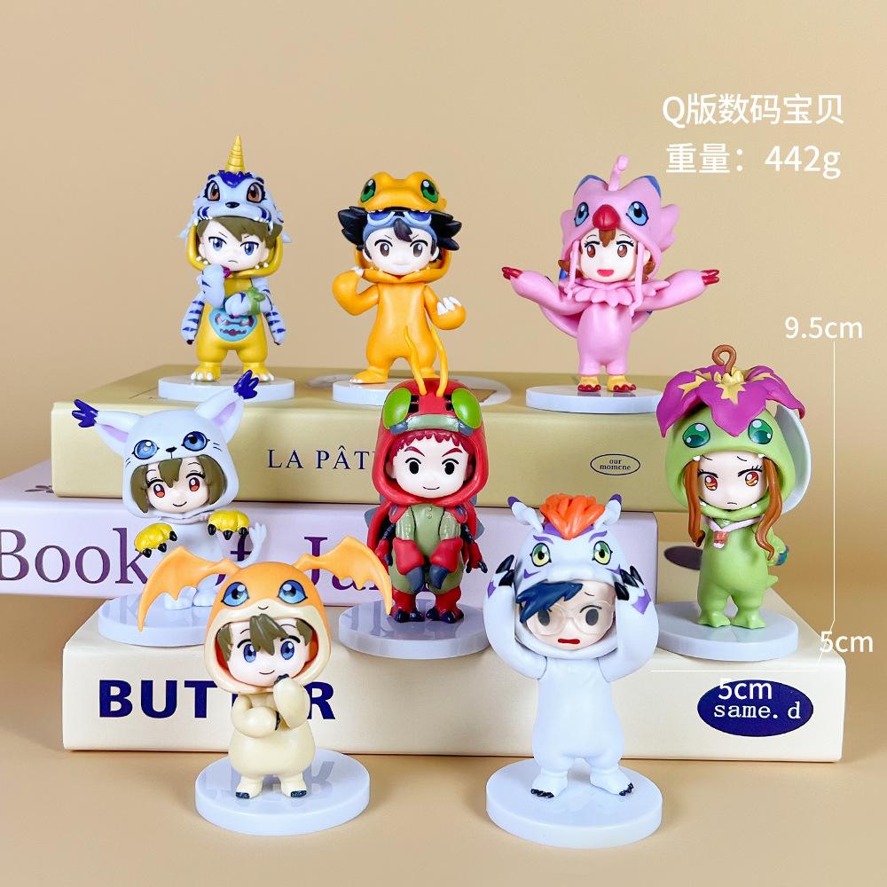 8 шт. Digimon Adventure Tailmon Gomamon Patamon Gabumon Tentomon Palmon Piyomon Agumon Аниме Модель Игрушки Подарки