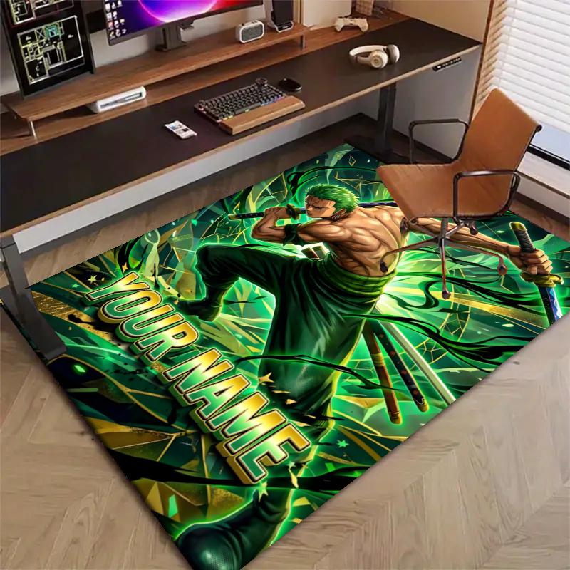 Zoro Design Area Rug Personalized Name- Non-Slip, Soft & Cozy Floor Mat for Living Room, Office - Indoor/Outdoor Carpet