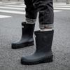 Fashion men's water shoes non-slip rain boots medium tube Korean version waterproof rain shoes new short tube
