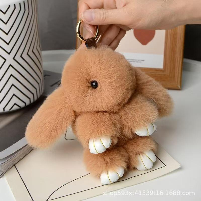 Imitation Otter Rabbit Pendant, Bag Decor, Car Keychain Charm