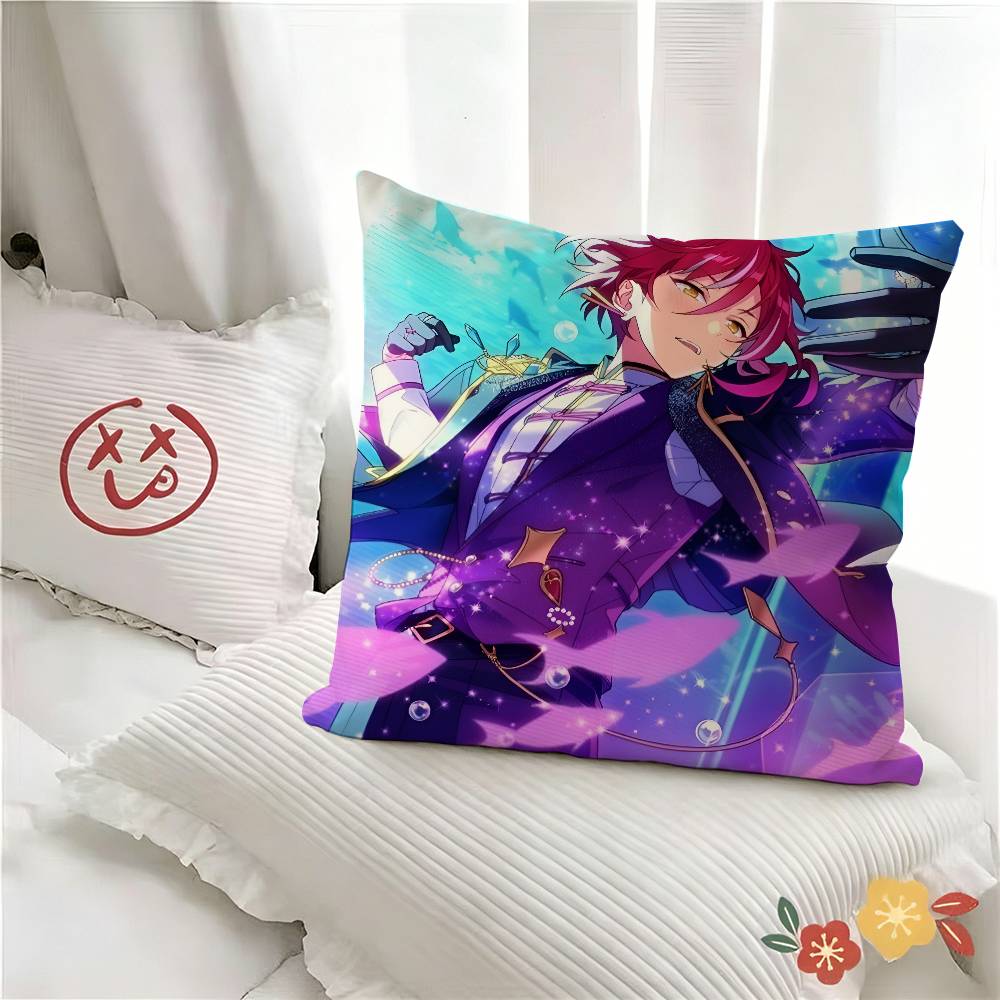 pc Ensemble Stars Pillow Case Fashion Square Pillowcase Bedroom Sofa Room Ins Decoration Leisure