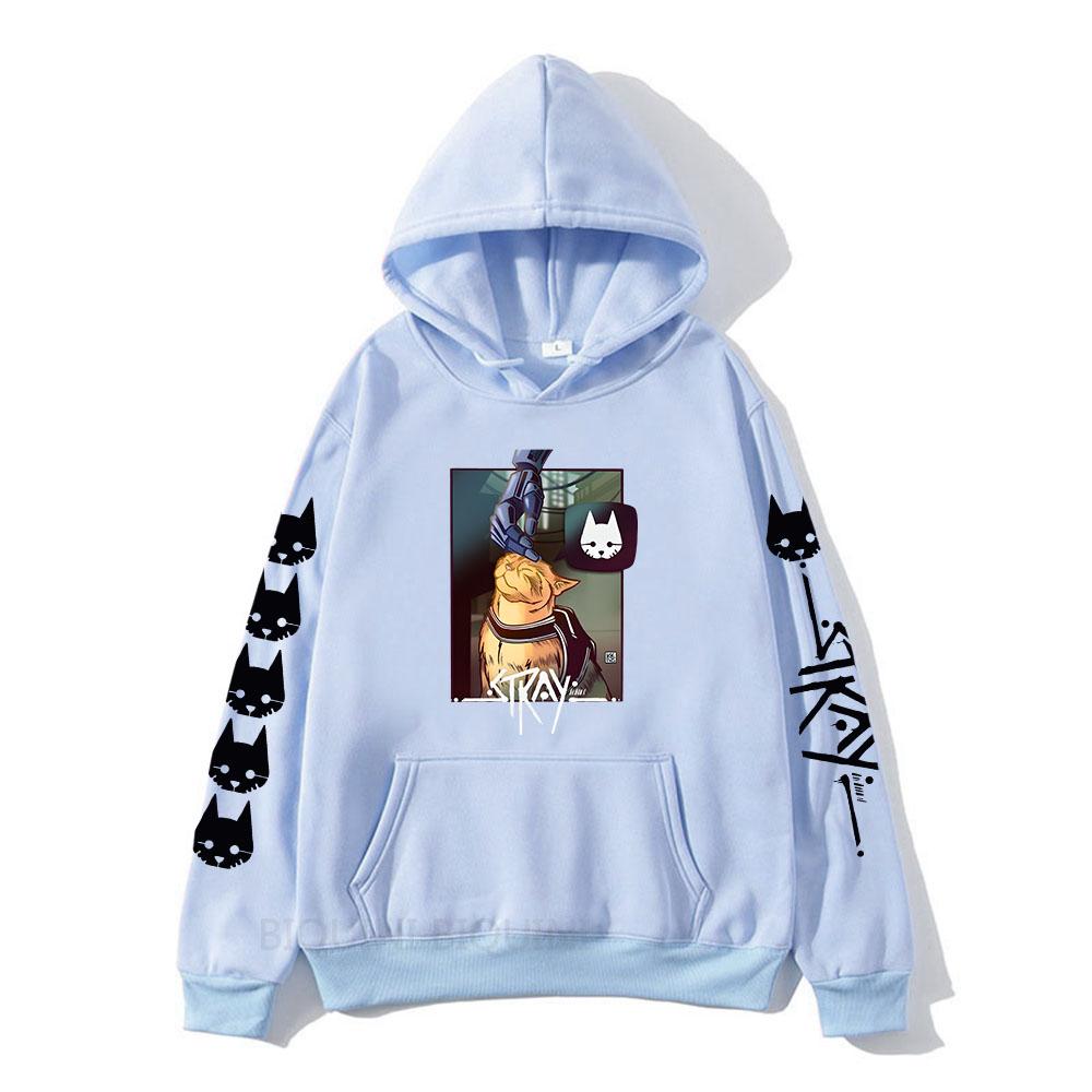 Momo and Cat Cartoon Graphic Hoodies Men/Women Hot Game Stray Print Sweatshirts StrayCat StrayMomo Pullovers Autumn/Winter Male
