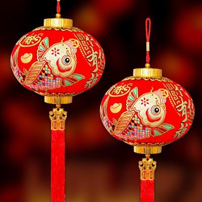 Chinesisches Neujahr Rote Laternen Ornamente - Frühlingsfest Wohnzimmer Dekorationen