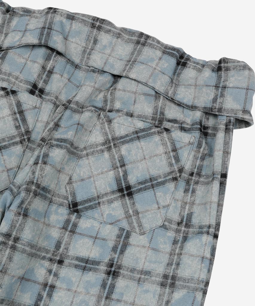 PROBLEMALLWAYS Rustic Check Shirt Pants Skyblue