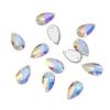 K9 Weichen Hand-Sewn Rhinestone Teardrop Flatback AB Gem, Two-Hole Irregular Colored for DIY.