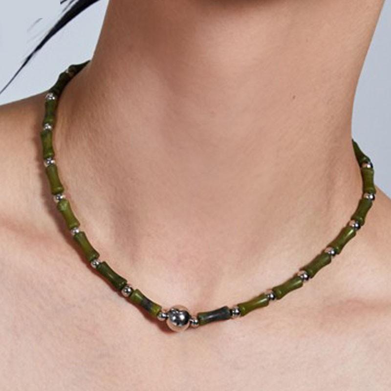 

Новое нефритовое ожерелье в китайском стиле, легкая роскошь и нишевый дизайн, цепочка на ключицу, новое универсальное и персонализированное ожерелье для пар мужчин и женщин