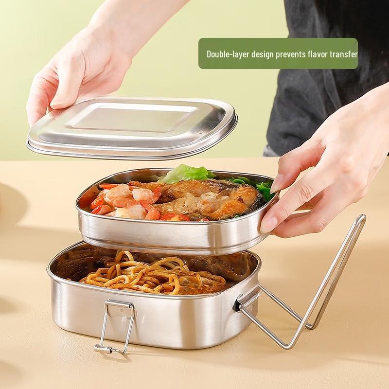 Zhishi Stainless Steel Double-Layer Lunch Box