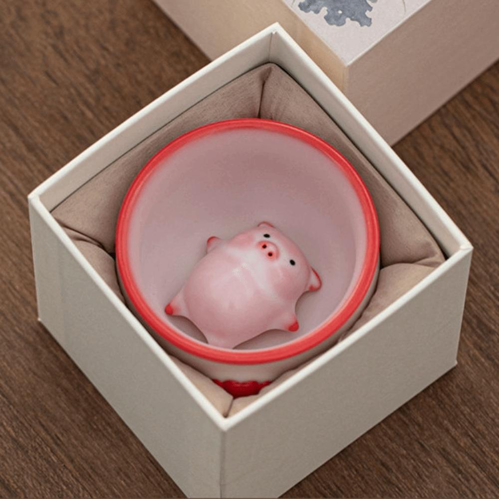 Cute Cartoon Ceramic Cartoon Ceramic Tea Cup 110/120/160/170ML Capacity Espresso Cup Funny Teacup Under Bottom Design Reusable