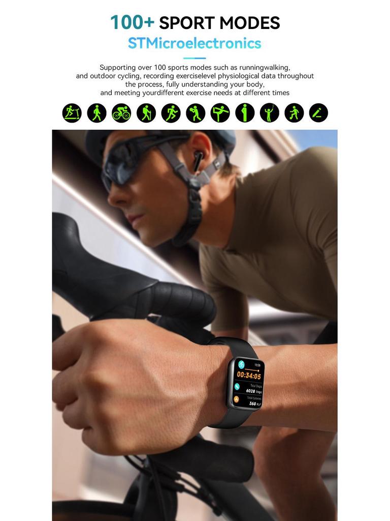 Valdus VS13 Bluetooth Call Smartwatch 1.75" Dafit Sport TFT Monitor