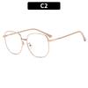 Women's Glasses Men's Fashion Large Frame Metal Glasses