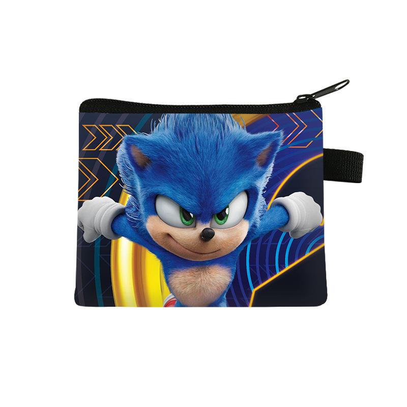 New Sonic Children's Change Bag Mini Bag Key Coin Headphone Bag Cute Cartoon Polyester Wallet