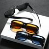 3Pcs Men's Retro Square Frame Glasses Set Classic Trendy for Holiday Party Outdoor Decoration