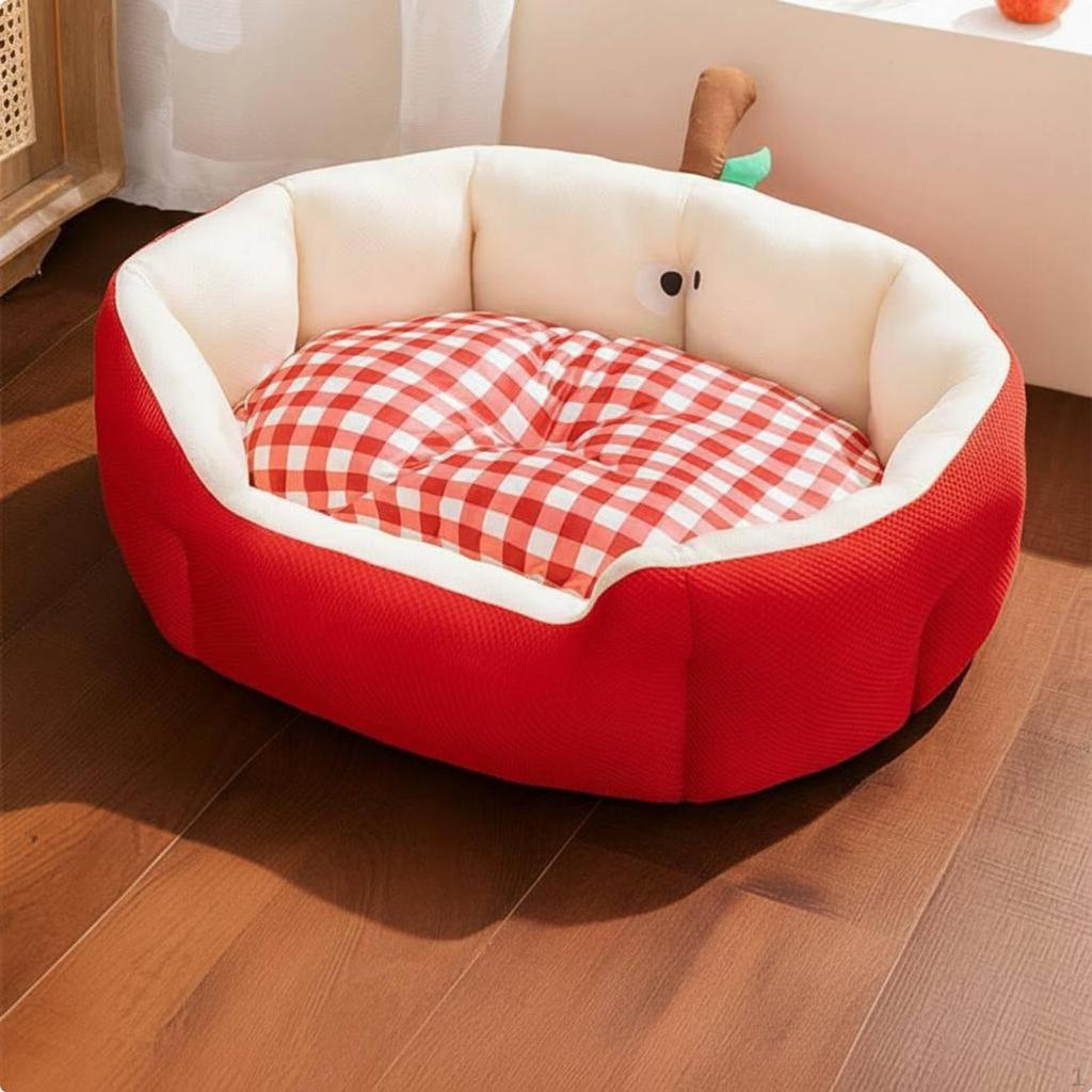 Pet Bed Breathable Bolster Cat All Seasons Fruit Shaped Lounger for