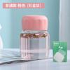 High Value Glass Chubby Cup Sealed Graduated Cup High Temperature Resistant Coffee Soy Milk Milk Cup Plus Cup