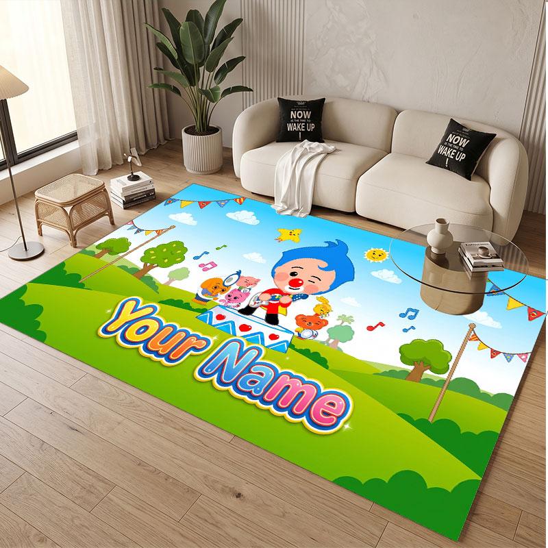 Custom Name Text Crystal Velvet Rug,El Payaso Plim Plim Soft Plush Decorative Non Slip Floor Carpet