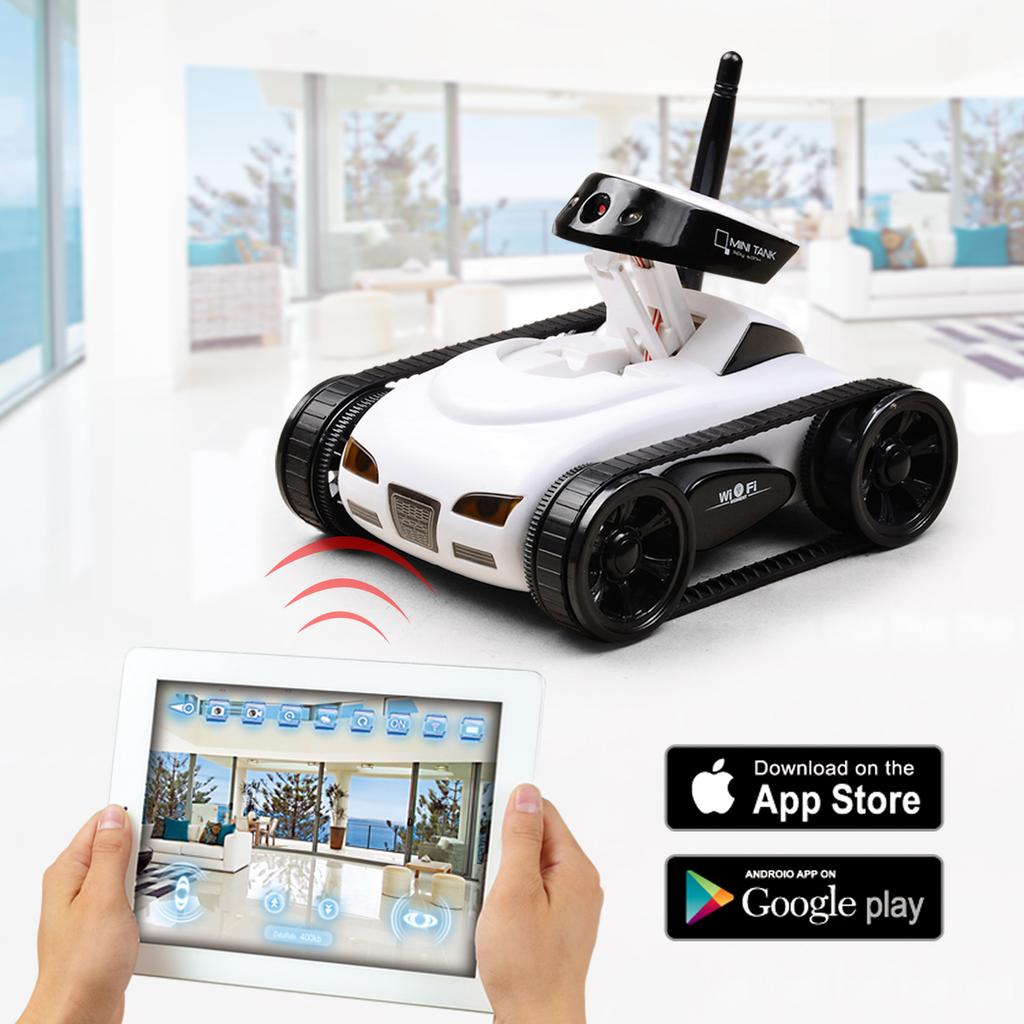 Wifi Mobile Phone Remote Control Four-channel Real-time Transmission Camera Small Tank Crawler Walking