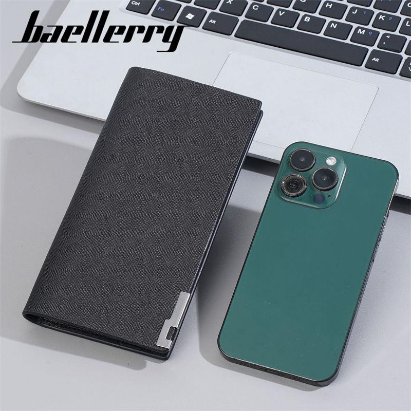 Baellerry Men Long Wallets Vintage Design Business Card Holder Thin Purse GZW