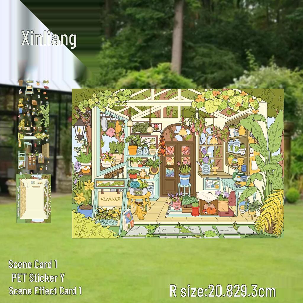 3D Large-Scale Scenery Sticker: DIY Visual Stacking Miniature Scene, No Cutting Needed