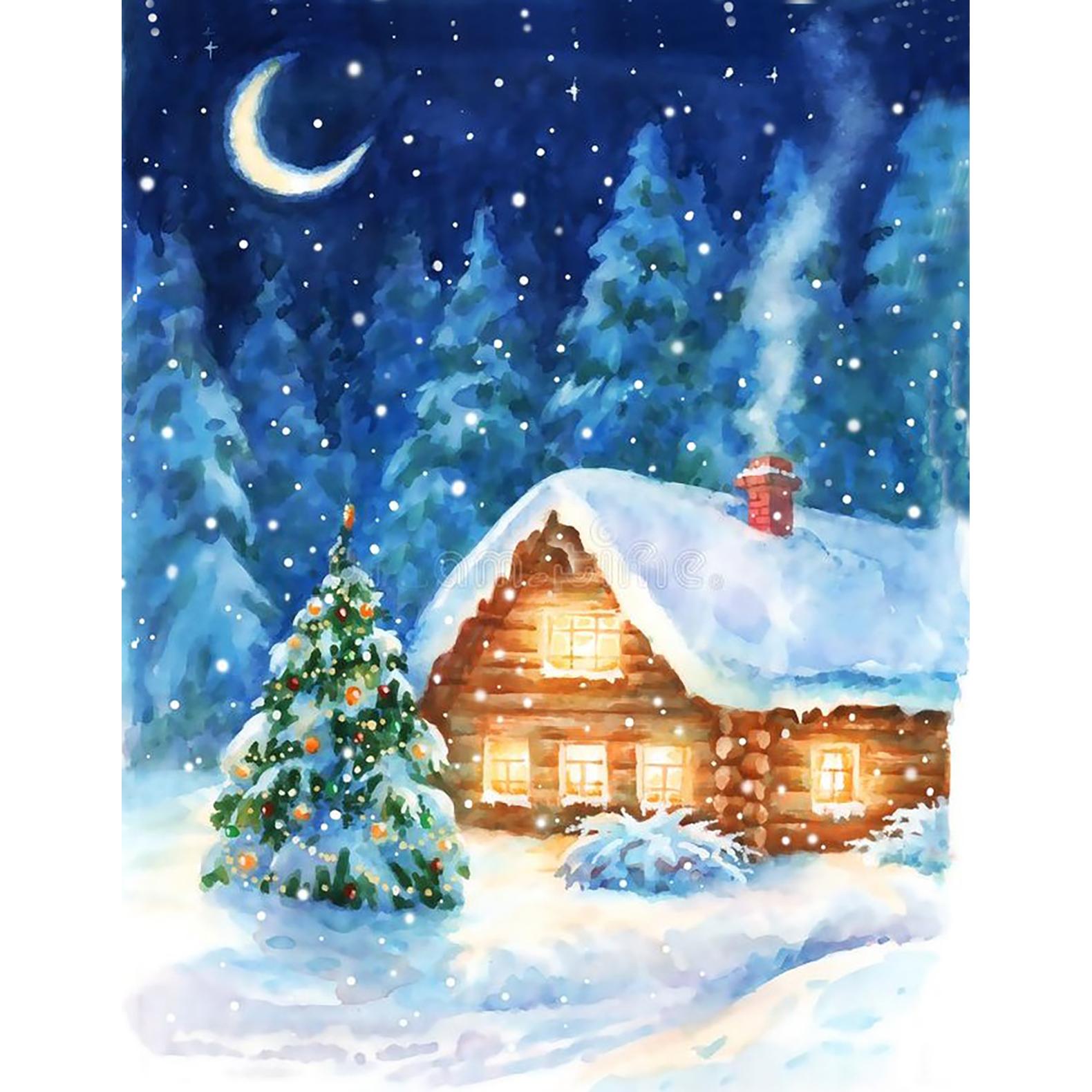 

Полный набор сверл для алмазной живописи, YEESAM ART Ice World, Рождественский снеговик, 5D DIY Diamond Art