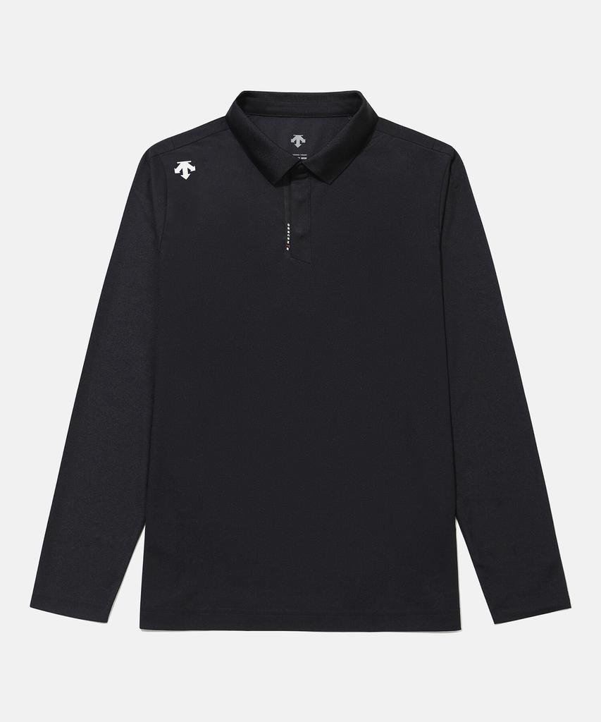 DESCENTE Men'S One-Point Polo Long Sleeve T-Shirt Black Sr321Tpl71
