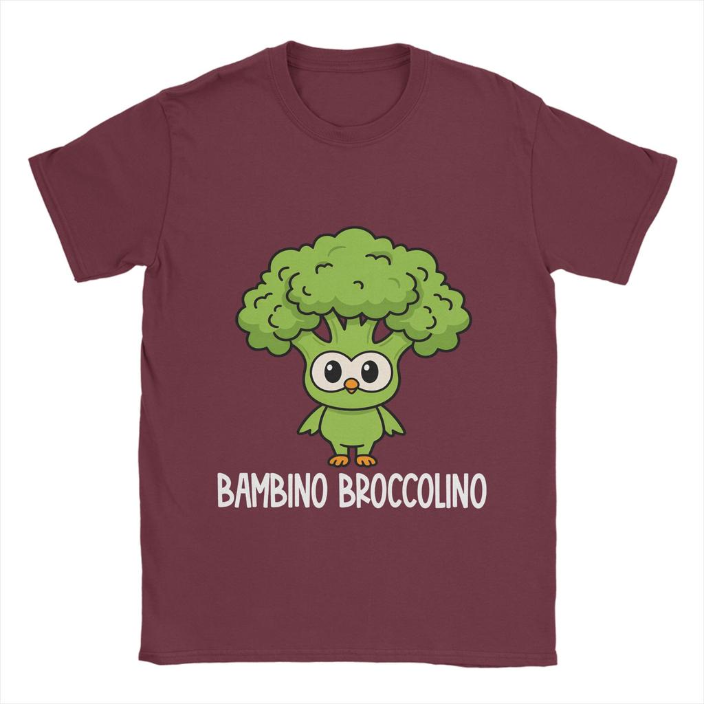 Italian Brainrot Characters Bambino Broccolino Pure Cotton TShirt  ONeck Fashion Tee Shirt Plus Size Custom Logo Clothing