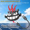 Kebidu Solar‑Powered Car Devil Light, RGB LED Decor Lamp, Type‑C Rechargeable Suction Cup Car Window Ornament Light