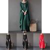 Timeless Design Usa Women Crew Neck Loose Cotton Baggy Maxi Dress Perfect For Summer Occasions
