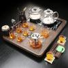 Automatic Zisha Kung Fu Tea Set with Wooden Tray