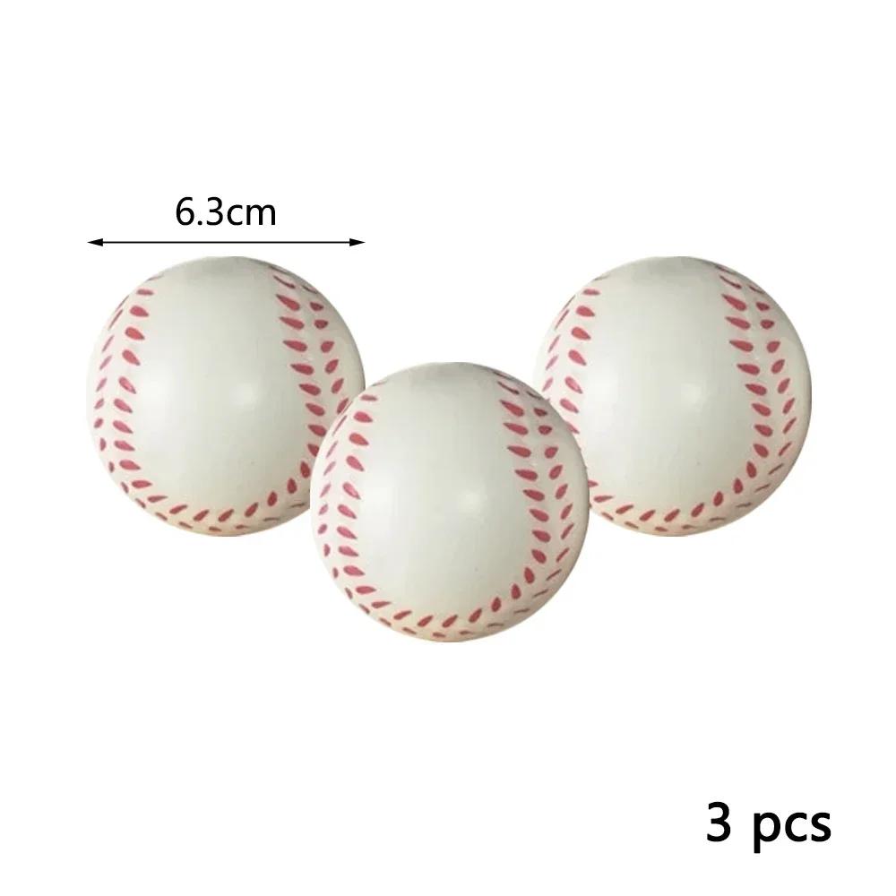 3/4pcs Anti Stress 63mm Basketball Baseball Soft Football Tennis Foam Sponge Decompression Vent Stress Balls Soccer  Foosball