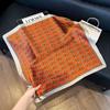 New silk scarf women's fashion versatile high-end small square scarf Korean version neck protection scarf spring and autumn retro scarf binding bag