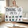 1PC Among Us Custom Name Patterned Flannel Blanket Suitable For All Seasons for Home Decor Warmth and Comfort Gifts Holiday Present