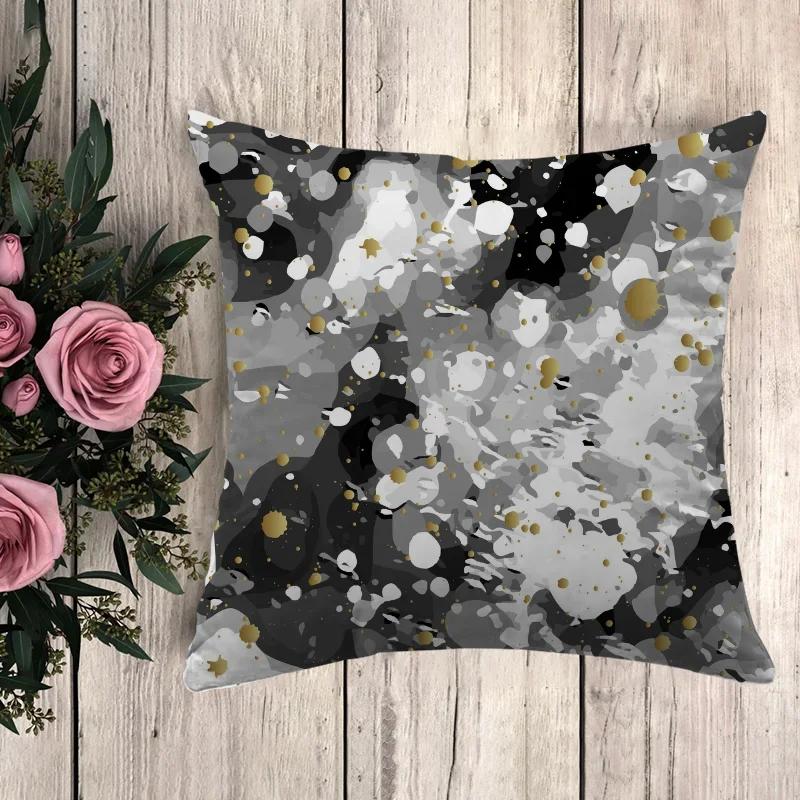 Anime Polštář Černá Zlatá Tisk Dekorační Povlaky na Polštáře Povlak na Polštář Polštáře na Pohovku Potah na Polštář x Dekorační Polštáře