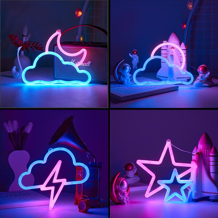 LED Shaped Lamp, Double-sided Neon Light, Letter Light String, Proposal and Confession Decoration Light, Night Light