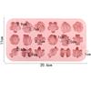 18Holes 3D Silicone Mold Daisy Tulip Flower Design Jelly Ice Pudding Soap Fondant Chocolate Cake Decorations Baking Tool Leaf