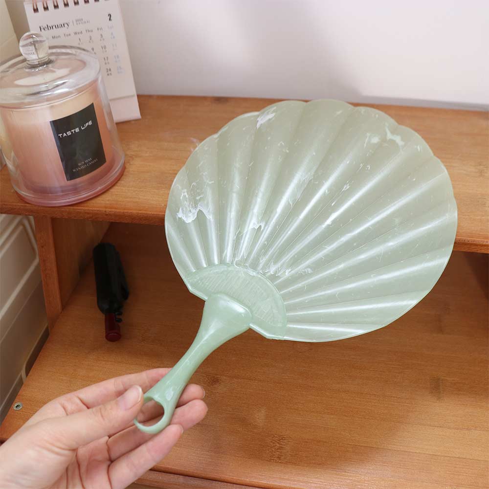 10pcs Plastic Portable Shell Fan Gentle Wind Chinese Style Fan Hand-Cranked Fan  Dance Wedding Party