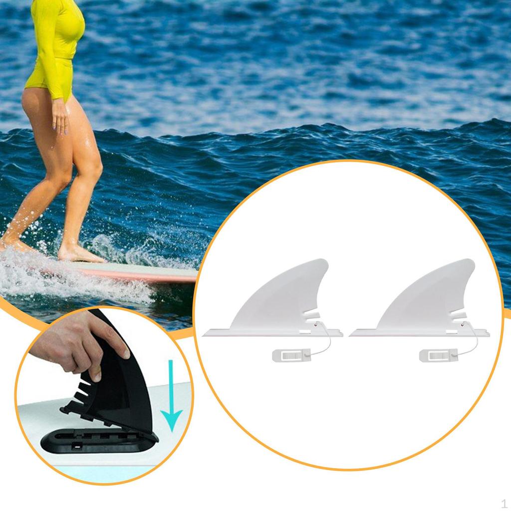 Surfboard Fin PVC Surf Spare Parts Professional Accessory for Inflatable Kayaks White