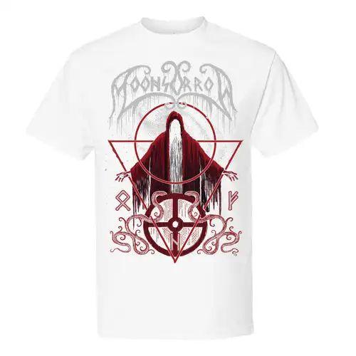 Рок Винтажные Топы Moonsorrow Худи с Принтом Deity Vegvisir Футболка Финская Викингская Фолк-Метал Группа Короткий Рукав Повседневная Футболка Унисекс S