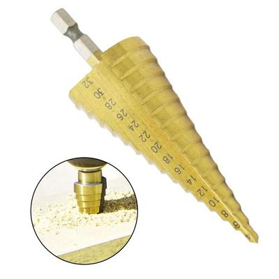 Stufenbohrer, 32 mm, Metallbohrer, Spatenbohrer, versetzter Stufennieselbohrer, gestufte Metallbohrer, HSS, titanbeschichtete Holzwerkzeuge