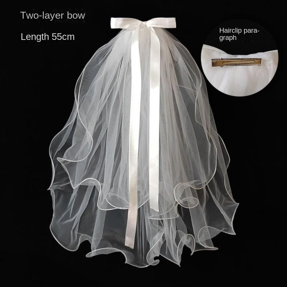 with Hairpin Bridal Veils Headscarf White Tulle Headwear Accessories Hot Wedding Veil  Bridal
