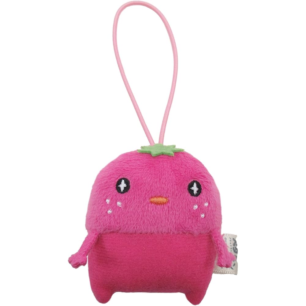 

Morisaka Global Petamon Strawberry Mascot Plush Charm 5.5x2.5x6.5cm Cute Fruit Strap for Bags and Backpacks