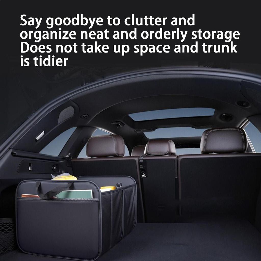 Car Trunk Storage Box Foldable Waterproof Trunk Organizing Box Large Cargo Car Storage Organizer For Truck RV Sedan Automotive