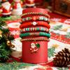 Christmas Series Stretch Bracelet Set, Stackable Colorful Beaded Elastic Bangle, Christmas Tree, Santa Claus, New Year Gift