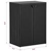 Garden Storage Cabinet Black 65 x 45 x 88 cm PP Wicker Look