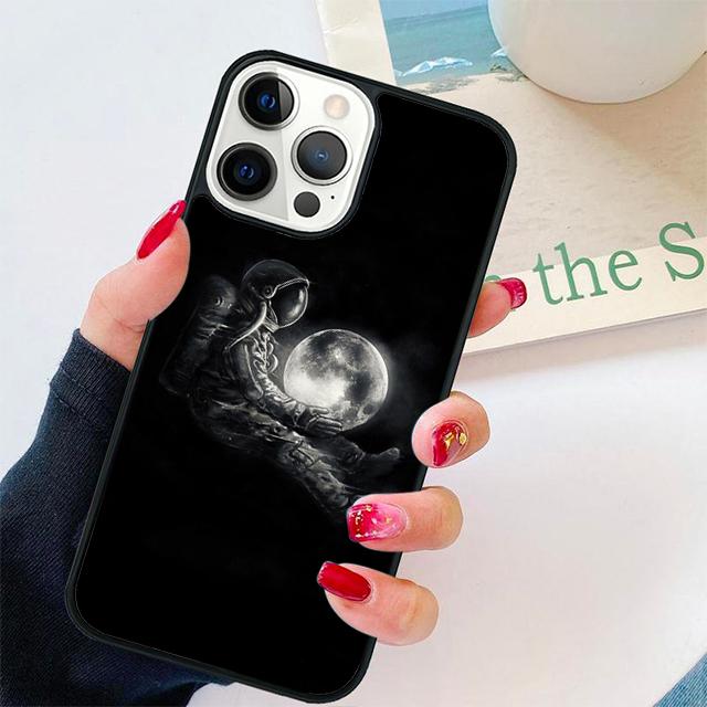 Space Astronaut illustration Coque Shell For iPhone 17 Air 15 16 14 13 12 Pro Max 11 Pro Max Plus Phone Case Cover