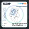 MOES WiFi Temperature & Humidity Sensor LCD Screen Infrared Sensing Backlight Smart Tuya APP Remote Control Alexa Google Voice